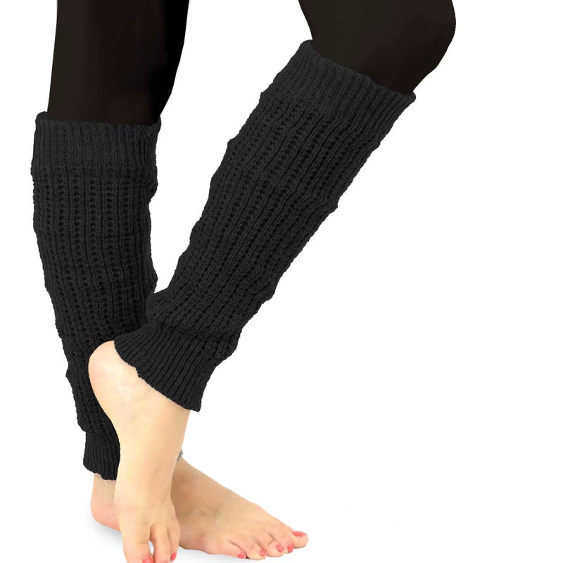 TeeHee Socks TeeHee 80s Vintage Comfortable Ribbed Cable Knit Leg Warmers for Women 3 pairs (Cable Knit) - Image 5
